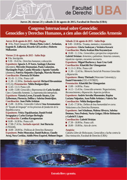 Congreso Internacional sobre Genocidio: Genocidios y Derechos Humanos, a cien años del Genocidio Armenio