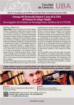 Entrega del Doctorado Honoris Causa de la Universidad de la UBA al Profesor Dr. Diego Valadés